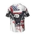 thumbnail image 6 of Lafuoo American Flag Eagle Art Pattern Men's Cuban Collar Short Sleeve Shirt, Button-Down Resort Beach Pocket Shirt-Medium, 6 of 7
