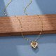 thumbnail image 3 of Top Luxury Colorful Crystal Ocean Heart Pendant Necklace For Women Trendy 316L Stainless Steel Jewelry Female Wedding Neck Chain, 3 of 4
