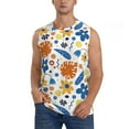 thumbnail image 2 of Lsque Flower Print Men's Cotton Blend Sleeveless Muscle Shirts (S-3XL)- Moisture Wicking, Odor Protection, UPF 30+,X-Large, 2 of 8