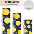 thumbnail image 4 of Yellow Lemon Blueberries DarkBlue Pattern Kitchen Rugs Sets Of 3,Kitchen Runner Rugs Non Skid Washable,Decorative Kitchen Floor Mats for Kitchen,Sink,Laundry,17"x30"+ 17"x47" + 17"x59", 4 of 6