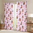 thumbnail image 2 of Homewish Retro Cowgirl Boots Black Out Curtains,Cartoon Bowtie Ribbon Curtains Pack of 2 (42x63 Each),Rustic Farmhouse Cabin Bedroom Curtains For Girls Kids,Breathable Home Decor, 2 of 6