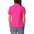 thumbnail image 3 of INSPIRAR CHIC Blusas de Algodón con Cuello Peter Pan y Botones Vintage para Mujeres Chic Fucsia L, 3 of 6