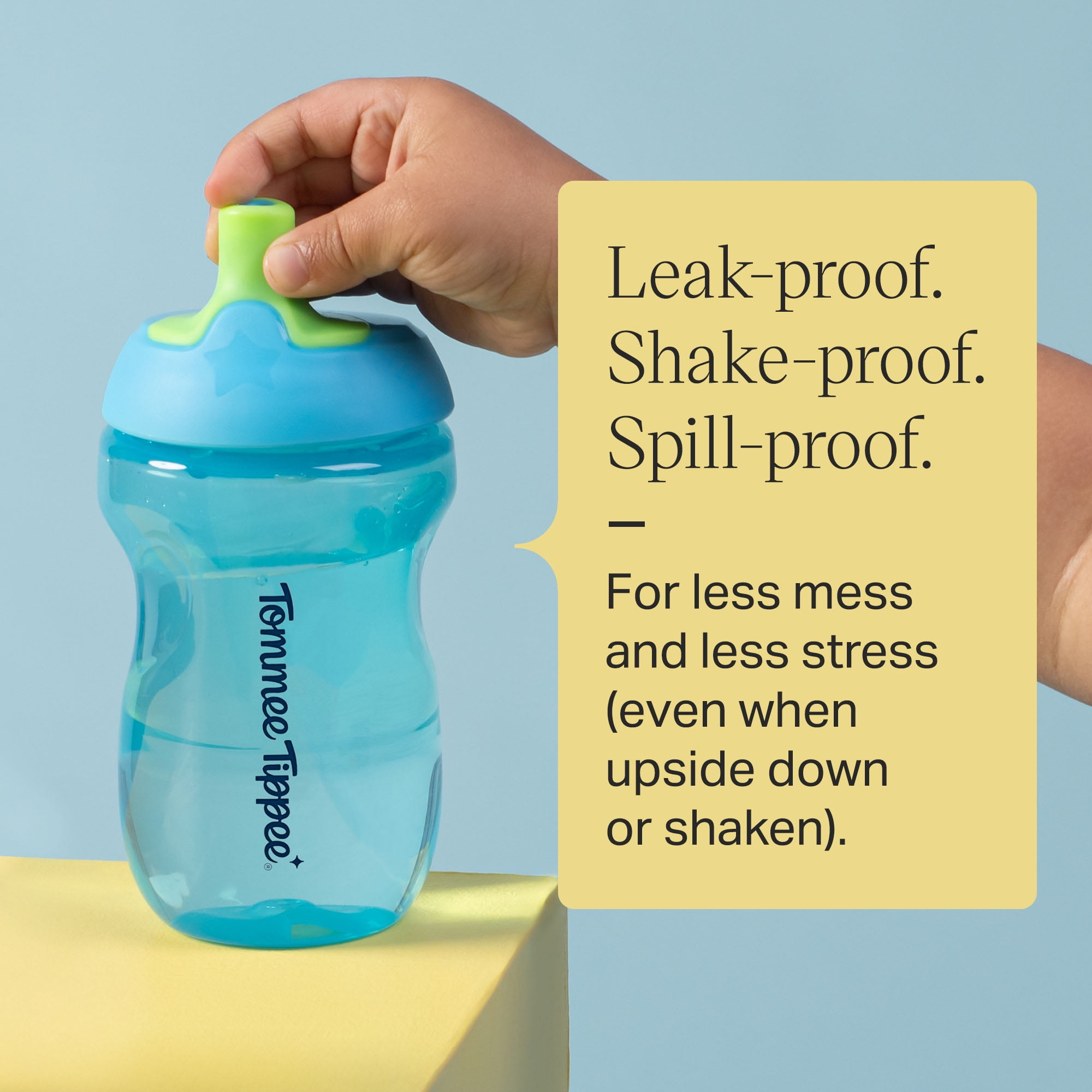 Tommee Tippee Non-Spill Sippy Toddler Cup, 12m+, 10oz, Leak-Proof, Blue, 1-Pack