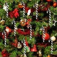 thumbnail image 6 of 6PCS Candy Cane Christmas Tree Ornaments, Shatterproof Red & White Stripe Hanging Decorations, Festive Holiday Tree Decor, Plastic Christmas Ornaments for Home & Party, 6 of 7