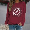 thumbnail image 5 of ZJXFGS Football Sweatshirts for Women Game Day Sweater Football Apparel for Women Game Day Shirts Women Football Red M, 5 of 5