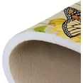 thumbnail image 7 of SKYSONIC 36x24in Summer Sunflowers Butterfly Area Rug, Wooden Board Non-Slip Floor Carpet for Indoor Living Dining Room Bedroom, 7 of 7
