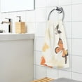 thumbnail image 5 of Butterflies Yellow Hand Towel Bath Towels Face Towels Cotton Absorbent for Home Hotel Spa Swimming Yoga Sports, 5 of 7