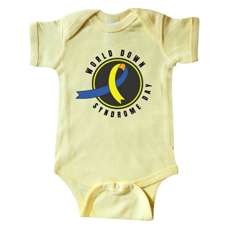 

Inktastic World Down Syndrome Day with Yellow and Blue Ribbon Gift Baby Boy or Baby Girl Bodysuit
