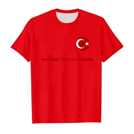 

Toddler Soprt Boys Girls Turkey Sport Prints Short Sleeve T Shirt Tops Clothes Girls Size 5 Clothes Undershirt Toddler Girl Girls Size 5t Clothes Thick Strapped Top Girl s Shirts Toddler Undershirt