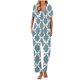 thumbnail image 1 of Sexy Pijama Conjunto para las Mujeres Impreso Bolsillo Pantalones de Manga Corta, Traje Suelto Casual para el Hogar Y el Salón, 1 of 1