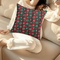 thumbnail image 4 of Christmas Decorative Pillow Cover, Snowflake Buffalo Plaid Pattern Pillow case, Classic Red Green Blue Sofa Cushion Case Christmas New Year Couch Bed Decor, 4 of 6