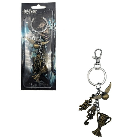 Chalice Mark Curse & Golden Snitch - Harry Potter 1" Keychain 4 pc. Pendant