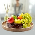 thumbnail image 6 of Round Serving Tray, Non- Wooden Nice Decoration Natural Wood Plate,  For Household Coffee Shop, 6 of 8