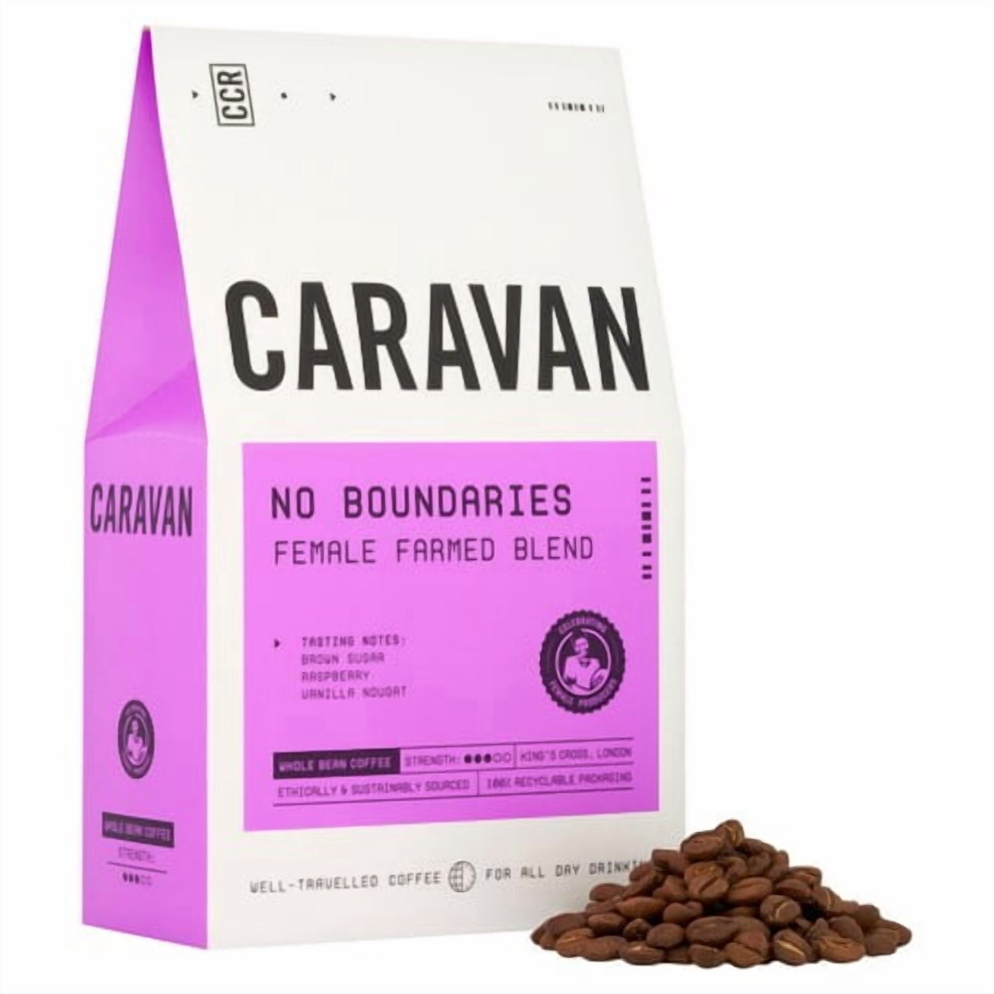 Caravan No Boundaries Whole Bean Coffee 200g, British Import (Pack of 2)