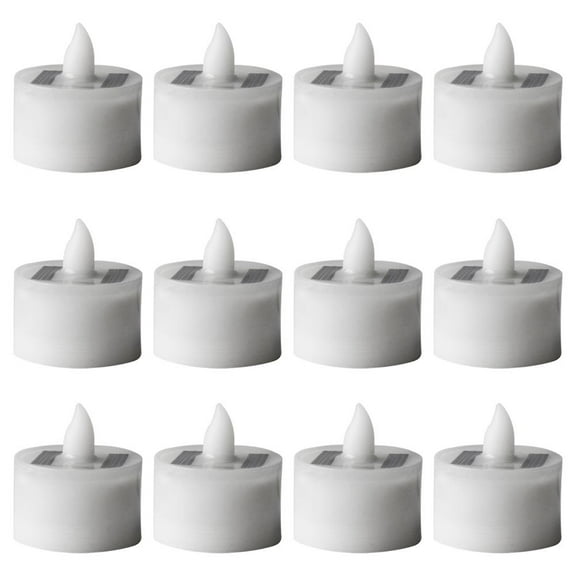 ZOUBAOQ Outdoor Waterproof Solar Power LED Tea Lights Candles Dusk Dawn