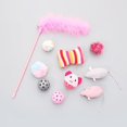 thumbnail image 2 of AMERTEER Wuffmeow Cat Toy Christmas Stocking Shape Set with Bells with Knotted Rope Toy, 2 of 14