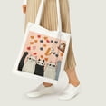 thumbnail image 5 of COMIO  Gift for Women Her Canvas Tote Bag With Cute Brooch Pin Shopping Bag, 5 of 5
