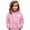 1#Pink, variant on Kiijoy Toddler Girls Fleece Zip Up Hoodie Heart Print Sports Hooded Sweatshirt, Sizes 4-5