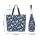 thumbnail image 5 of Balery Dinosaur Bolsa Tote Estilo Estético con Cremalleras, Bolsa de Hombro, Bolsa de Compras Grande y Plegable, 5 of 8