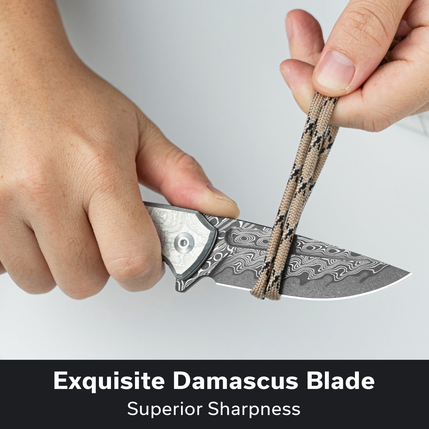 CIVIVI Voidflare Pocket Folding Knife with 2.92" Damascus Blade C24040-DS1