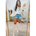 thumbnail image 3 of Casual White Crinkled Texture Long Sleeve Shirt for Women – Ideal for Daily Outfits | M, 3 of 5