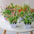 thumbnail image 3 of Artificial Potted Flowers Fake False Plants Outdoor Garden Home In Pot Decor, 3 of 5