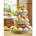thumbnail image 3 of 3-Tier Rustic Vertical Kitchen Stand with Galvanized Metal Storage Trays, 3 of 3