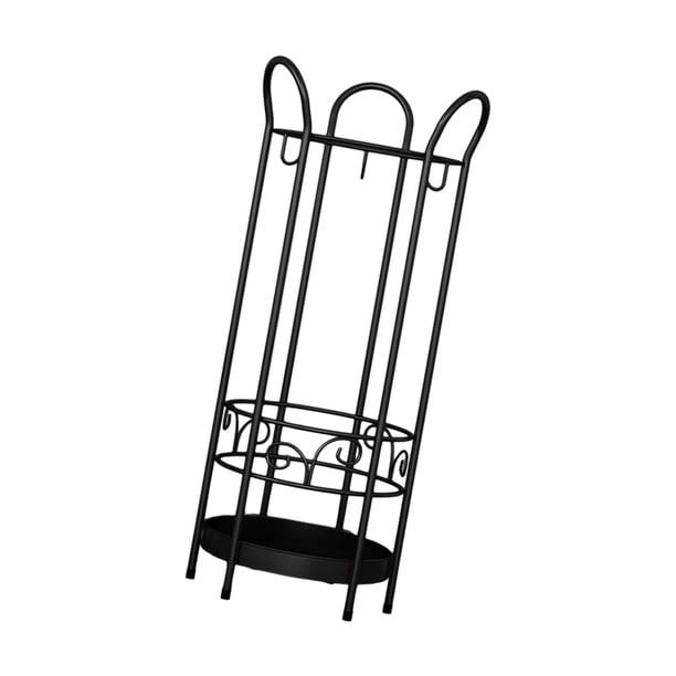 Soporte De Redondo De Hierro, Soporte De De Pie Para Barras De Oficina En Casa, Negro BLESIY Soporte de almacenamiento