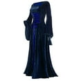 thumbnail image 2 of Robe Longue Vintage à Manches Longues pour Femmes Robe de Soirée Élégante, 2 of 5