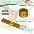 thumbnail image 2 of Uxcell Soccer Captain Armband, Football Armband Elastic Adjustable Player Bands Anti-Slip Brown, 2 of 7