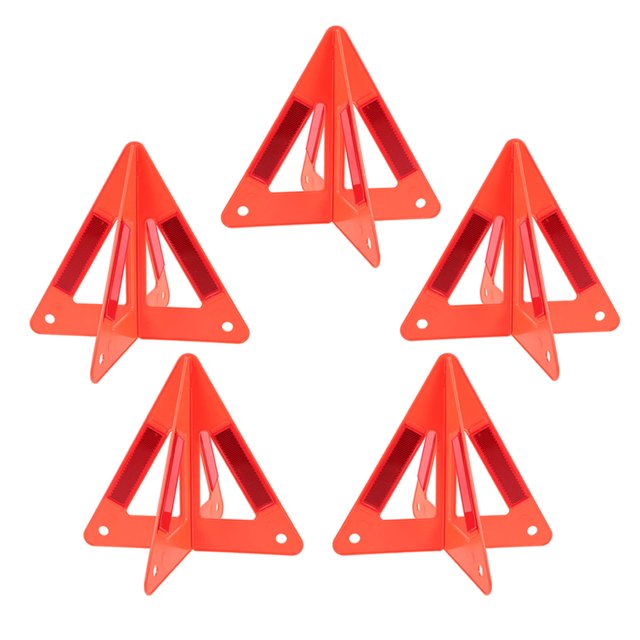 AURARMLET 5 Pcs Panneaux d'Urgence Réfléchissants Rouges pour Voiture avec Design de Trépied Pliable Stable