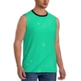 thumbnail image 2 of PAYOHTO Men's Sleeveless Shirts Gym Tank Top with Retro Green Pastel Colors Design, 2 of 8