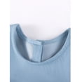 thumbnail image 4 of Bellafa Toddler Girls Sleeveless Lapel Neck Summer Dress Princess Ruffle A-Line Cotton Sundress Kids Casual Polo Dresses 2-7 Years, 4 of 8
