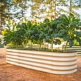 thumbnail image 2 of Vego Garden 17" Tall 5ftX3.5ft Raised Gardening Bed 6 in 1 Metal Outdoor Planter Box Pearl White, 2 of 12