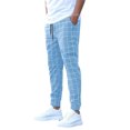 thumbnail image 4 of xiaxaixu Men Plaid Pants, Elastic Waist Casual Pants Trousers with Pockets for Daily Street, 4 of 5