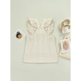 thumbnail image 4 of Honganda Girls Fall Outfits, Solid Color Corduroy Square Neck Suspenders Skirt, 4 of 9
