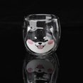 thumbnail image 3 of Cute Cat Coffee Mugs, 300ml Double Wall Insulated Glass Mugs Milk Cup, 3 of 5