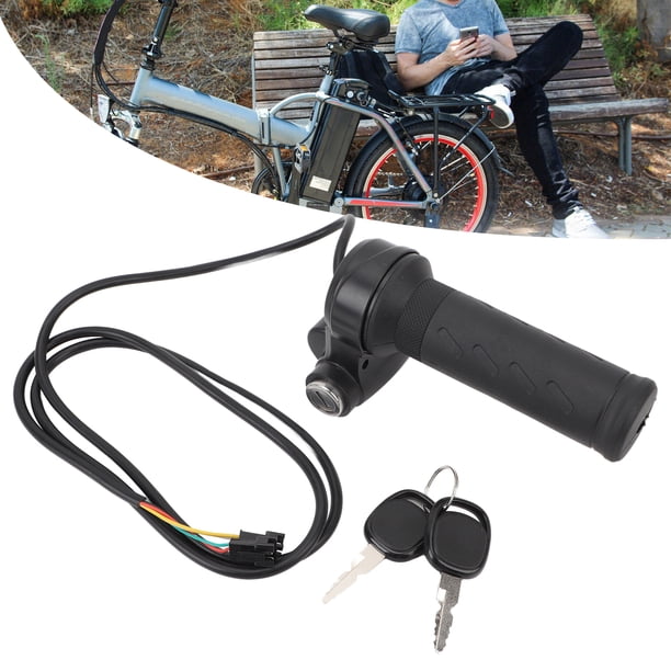 Empuñadura del Acelerador ANGGREK Manillar Giratorio Universal para Bicicleta Eléctrica