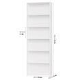 thumbnail image 3 of Homfa 6 Tier Tall Bookshelf and Bookcase, 2PC Wooden Bookcase Display Shelf for Living Room Home Office Library Storage, White, 3 of 10