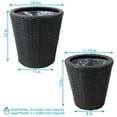 thumbnail image 5 of Sunnydaze Modern Assorted Round Black Polyrattan Indoor Planter with Liner 2-Count, 5 of 9