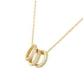 thumbnail image 2 of 925 Sterling Silver CZ Womens Triple Circle Pendant Necklace, 2 of 4