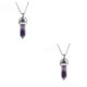 thumbnail image 1 of Sonducket Abalorio de columna hexagonal, regalos de aniversario hechos a mano, colgantes colgantes, abalorios de cristal, artesanal, Violeta 2piezas, 1 of 6