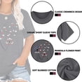thumbnail image 6 of XCHQRTI Plus Size Dandelion Shirt Women's Oversized Graphic Tshirts Short Sleeve Loose Tee Tops, 6 of 11