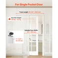 thumbnail image 2 of KFFKFF Sliding Pocket Door Hardware Track Kit, 56.73" Track with Soft Close Mechanism for Quiet and Smooth Operation, Simple Installation, Compatible with 1" to 1 3/4" Thick and 30" Wide Single Doors, 2 of 9