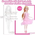 thumbnail image 7 of Cfowner 50 Pcs Doll Clothes Outfit for 11.5 Inch Doll, Doll Accessories Collection with 3 Princess Dresses+10 Dressest+6 Tops+6 Pants+5 Bikinis+5 Accessories+5 Bags+10 Shoes(Random Style), 7 of 7