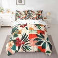 thumbnail image 2 of Manfei Red Cherry Twin Bedding Sets 7-Piece for Kids Children,Tropical Flower Fruit Bedding Comforter Set Microfiber,Geometric Plaid Breathable Sheet Sets,Ultra Soft Home Decor,Reversible, 2 of 8