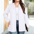 thumbnail image 2 of Sevevn Women's Open Front Long Sleeve Lightweight Loose Cardigan with Pockets White S, 2 of 8