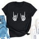 thumbnail image 2 of Tops Para Mujer Blusa Casual Elegante Camisas Para Hombre Retro Mueca Estampado Suelto de Manga Corta Jersey Camiseta de Fondo Odeerbi ODB170278, 2 of 6