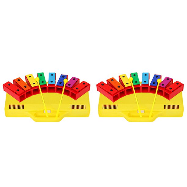 2 set Xylophone Glockenspiel 8 Notes Chromatic Resonator with Yellow