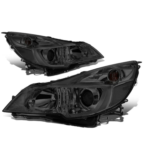 DNA Motoring For 2010-2014 Subaru Outback Legacy JDM All Smoked Projector Headlight Pair